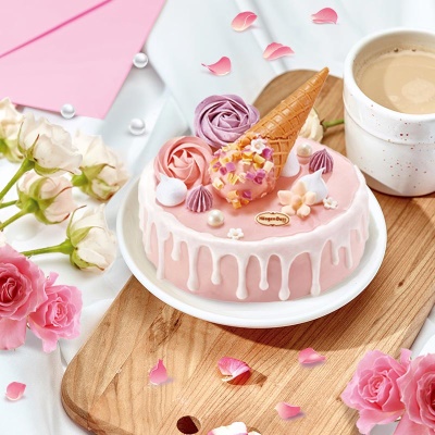 【到店兑换】哈根达斯蛋糕冰淇淋玩玫主义1200g生日蛋糕电子券