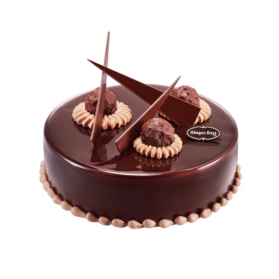 【到店兑换】哈根达斯蛋糕巧有心850g可可巧克力味生日蛋糕电子券