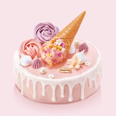 【到店兑换】哈根达斯蛋糕冰淇淋玩玫主义1200g生日蛋糕电子券
