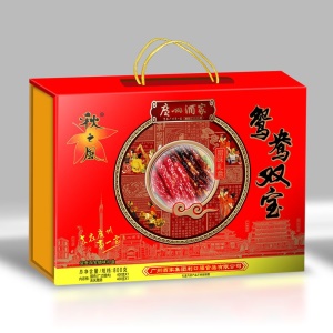 广州酒家秋之风鸳鸯双宝腊味礼盒800g广东广式香腊肠腊肉年货礼包